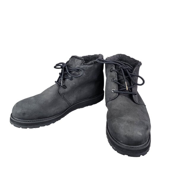 Mens Black Timberland Nubuck & Fleece-Lined Lace-Up Boots Size 11.5M - Picture 1 of 10